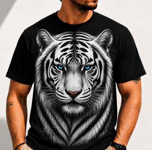 Big tiger face shirt - face, mens